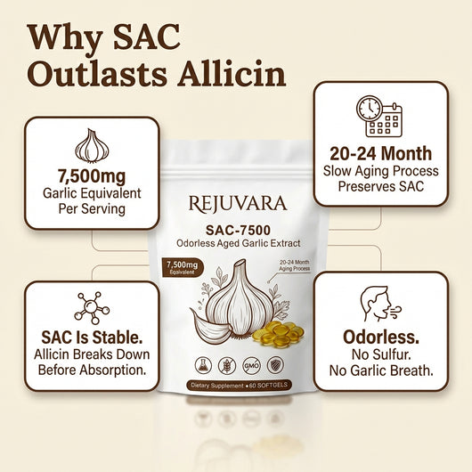 REJUVARA SAC-7500™ Aged Garlic Extract - 7500mg